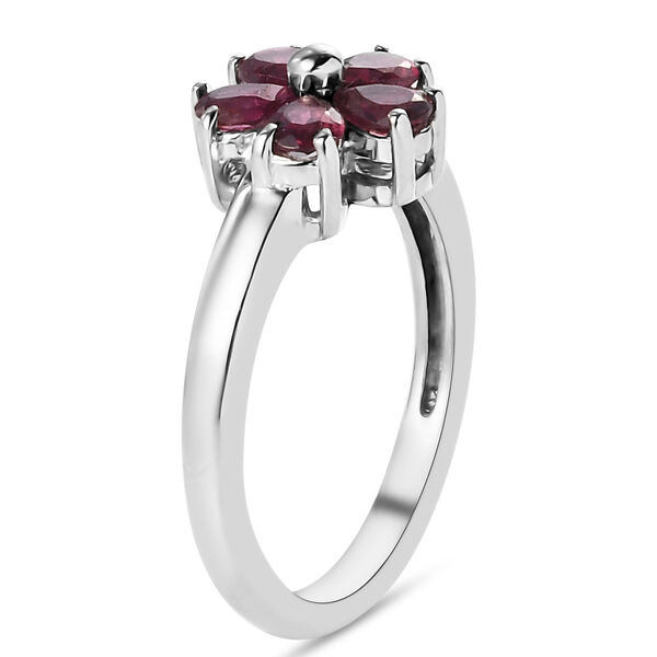 3er-Set Rhodolith Granat Ring, Ohrringe und Anhänger 925 Silber platiniert ca. 4,00 ct image number 5