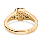 Natürlicher Jenipapo Andalusit und Zirkon Ring 925 Silber Gelbgold Vermeil  ca. 1,37 ct image number 5