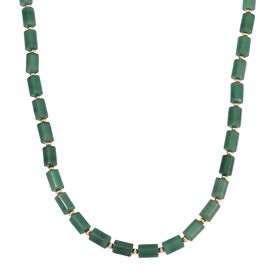 Grüner Aventurin Halskette ca. 45 cm Legierung Standard gelb vergoldet ca. 204,15 ct.
