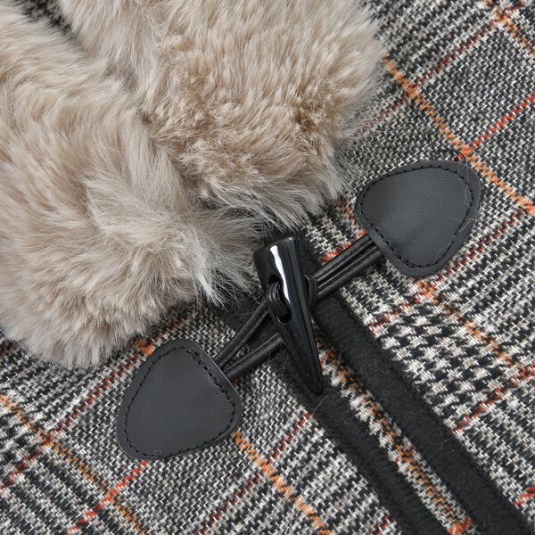 LA MAREY &ndash; Kunstfell Kimono, Beige image number 5