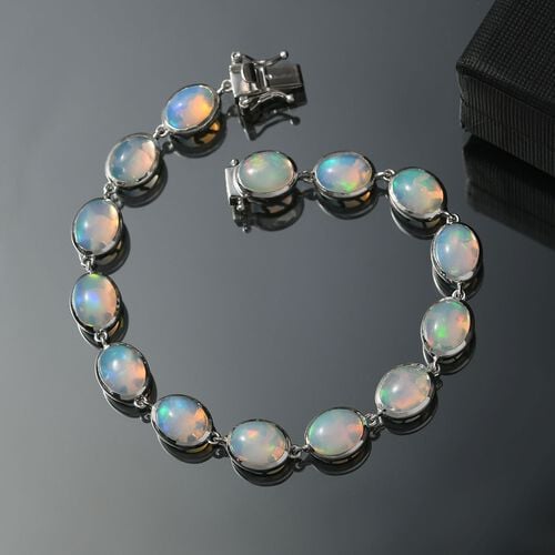 Opal Tide Turtle - D joy AA Natürlicher, äthiopischer Welo Opal Armband ca. 20 cm 925 Silber rhodiniert ca. 17,57 ct. image number 1