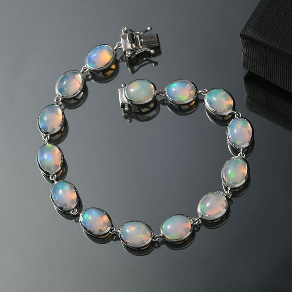 Opal Tide Turtle - D joy AA Natürlicher, äthiopischer Welo Opal Armband ca. 20 cm 925 Silber rhodiniert ca. 17,57 ct. image number 1