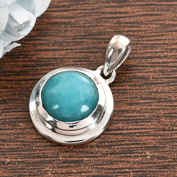 Amazonit Chakra Anh&auml;nger 925 Silber platiniert ca. 4,05 ct image number 2