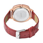 Strada - Elegante Damen-Uhr, PU-Leder Armband, wasserdicht, japanisches Uhrwerk, Rot image number 5