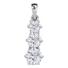 Moissanit Anhänger 925 Silber rhodiniert ca. 2,38 ct.