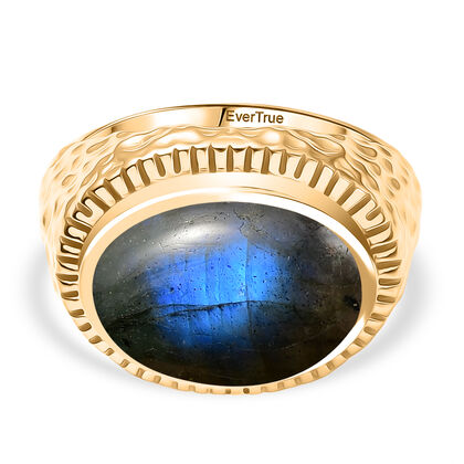 EVER TRUE AAA Labradorit Ring Nickelfreies Messing (Gr&ouml;&szlig;e 19.00) ca. 9,34 ct