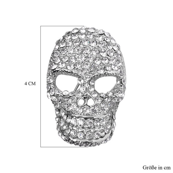 Wei&szlig;er Kristall Brosche image number 5