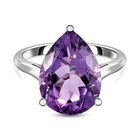 Rose De France Amethyst-Ring, 925 Silber platiniert (Größe 18.00) ca. 7.73 ct