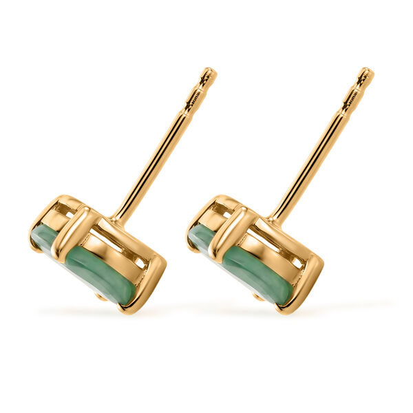 D'Joy Socoto Smaragd Ohrringe 925 Silber 750 Gelbgold vermeil ca. 1,48 ct. image number 3