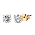 Funkelnde Königin- Moissanit Schmuckset, 925 Silber 750 Gelbgold Vermeil - 1,77 ct. image number 10