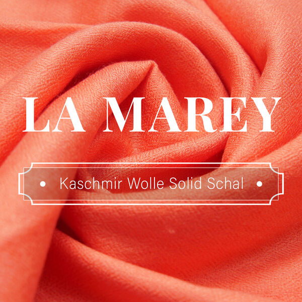 LA MAREY - Luxuriöser und weicher Schal aus 100 % Kaschmirwolle, 70 x 195 cm, Orange image number 4
