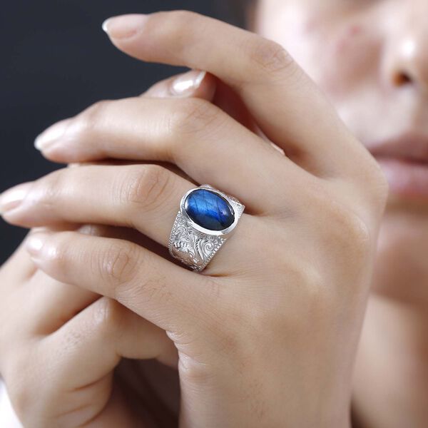 AAA Labradorit Ring - 6,74 ct. image number 4