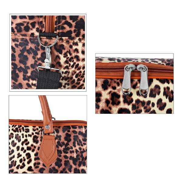 Safari-Tasche mit lebendigem Leopardenmuster, 43x20x38cm,  Braun image number 5