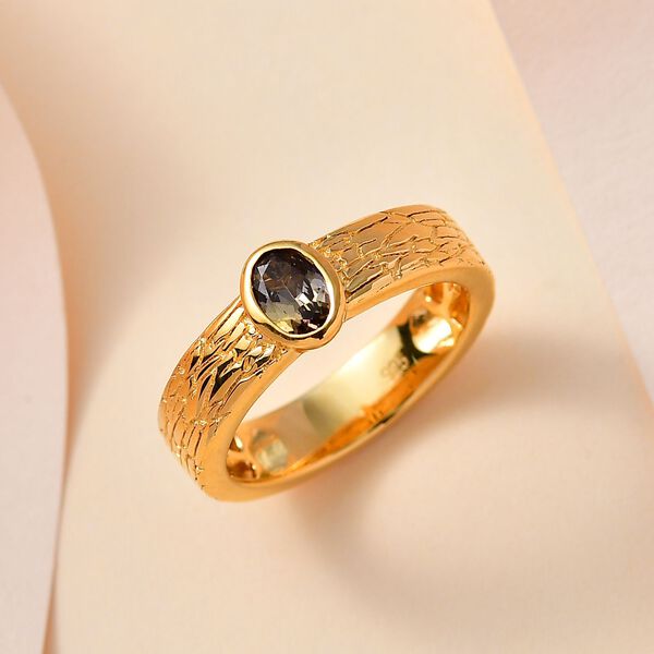 AA nat&uuml;rlicher, goldener Tansanit-Ring - 0,44 ct. image number 2