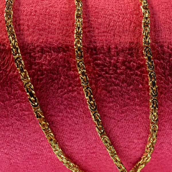 Italienische K&ouml;nigskette, ca. 50 cm, 375 Gelbgold ca. 5,65g image number 4