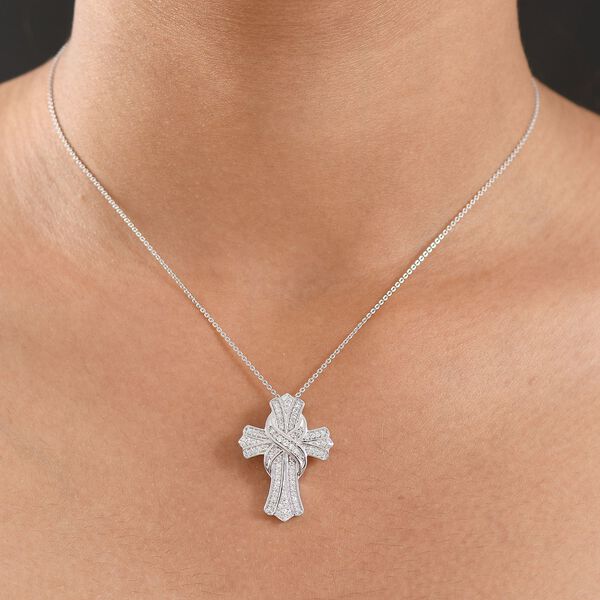 LUXURIANT VS Labor Diamant Anhänger mit 50cm Kette, 925 Silber rhodiniert - 0,51 ct. image number 3