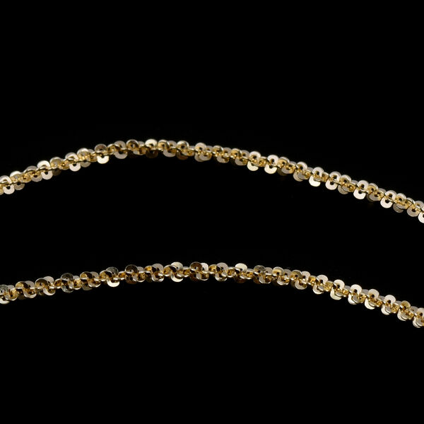 Italienische, alternative Margarita-Kette, ca. 60 cm, 925 Silber Gold-Überzug image number 2