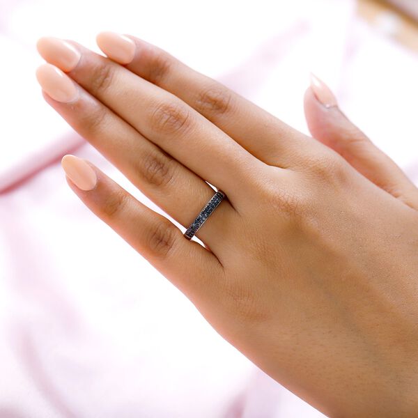 Schwarzer Diamant Ring, 925 Silber platiniert (Gr&ouml;&szlig;e 16.00) ca. 0,20 ct image number 3