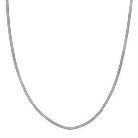 Designer-inspiriert Fischgrät Halskette ca. 50 cm, 316L Edelstahl ca. 7,10g, Silberfarben