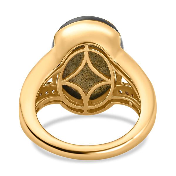 AAA Labradorit und Zirkon Ring - 11,27 ct. image number 5