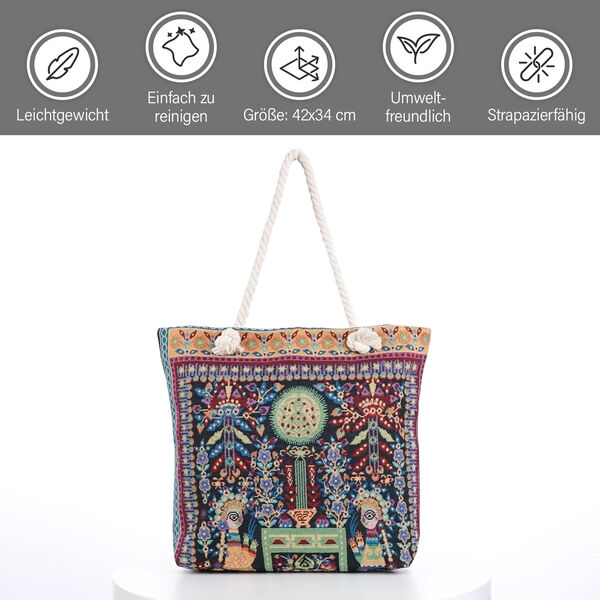 Mehrfarbige Jute-Tasche image number 9