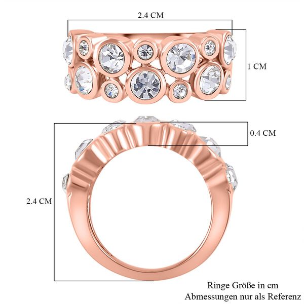 Weißer Kristall-Ring in Roségoldton image number 7