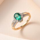 AAA Kagem sambischer Smaragd und Diamant-Ring - 1,38 ct. image number 1