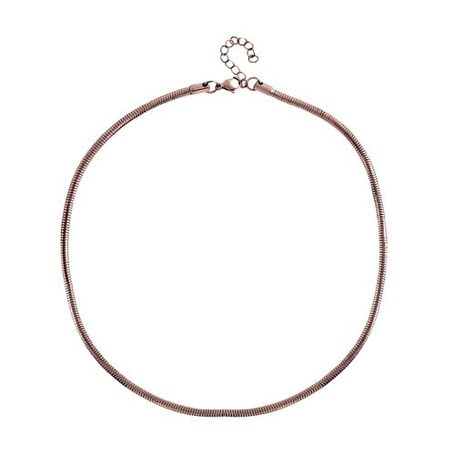 Designer Stil - Halskette, Roséfarbene Edelstahl, ca. 50 cm, ca. 16,80g image number 0