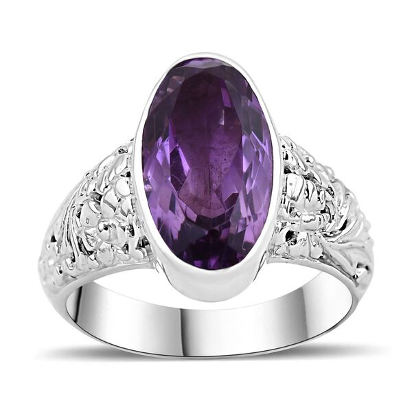 Royal Bali - Rose De France Amethyst Ring, 925 Silber (Gr&ouml;&szlig;e 19.00) ca. 7.07 ct