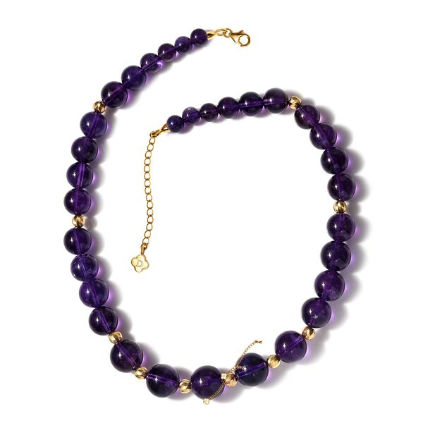 Afrikanische Amethyst Halskette, 45+5 cm - 400 ct. image number 0