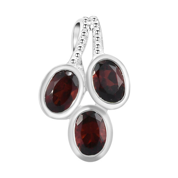 Roter Granat-Anh&auml;nger, 925 Silber ca. 1,69 ct