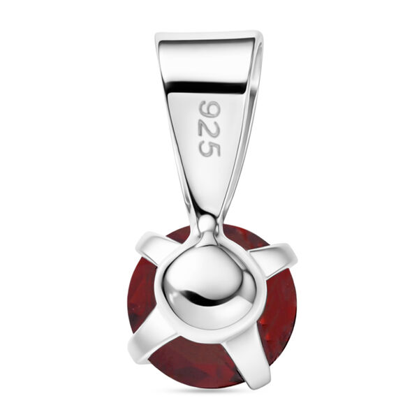 Roter Granat Anh&auml;nger 925 Silber platiniert ca. 0,62 ct. image number 4