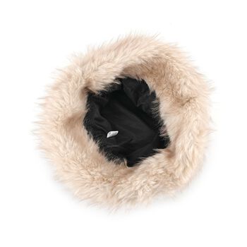 Kunstfell-Bucket-Hut, Einheitsgr&ouml;&szlig;e, Beige