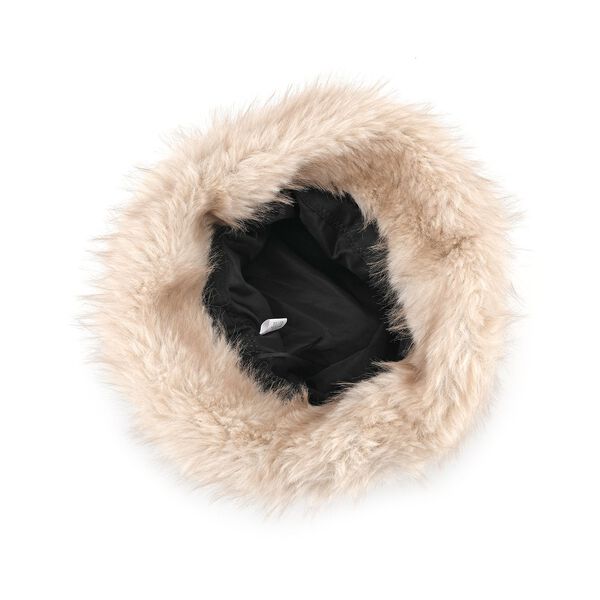 Kunstfell-Bucket-Hut, Einheitsgr&ouml;&szlig;e, Beige image number 3