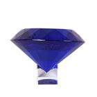 Diamantschliff blauer Glaskristall mit Ständer in Geschenkbox image number 2