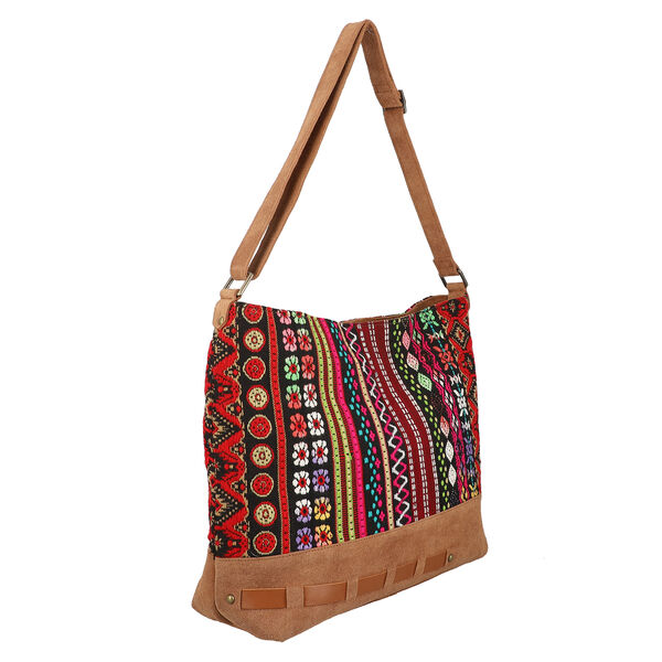 100% Echtleder Umhängetasche, lila image number 2