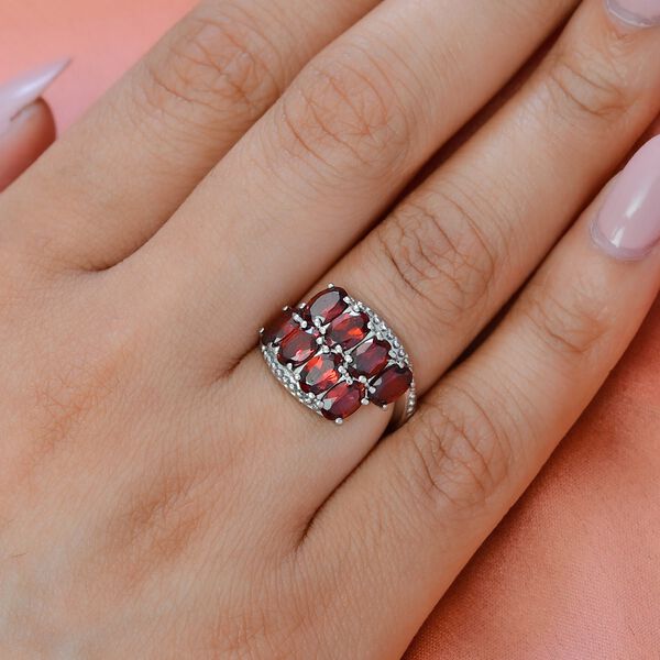 Roter Granat Ring Edelstahl, (Gr&ouml;&szlig;e 16.00), ca. 2.32 ct image number 3