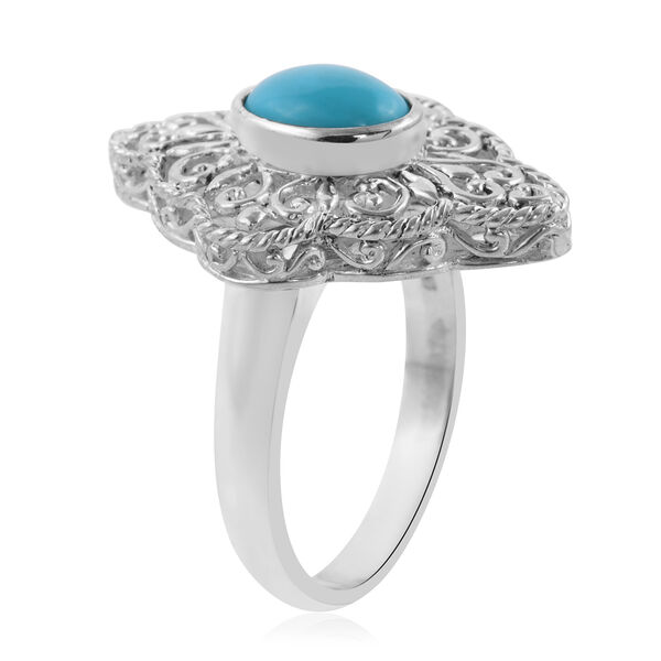Royal Bali Kollektion - natürlicher Sleeping Beauty Türkis-Ring, 925 Silber  ca. 1,52 ct image number 4