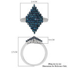 Blauer Diamant Ring 925 Silber platiniert  ca. 1,00 ct image number 5