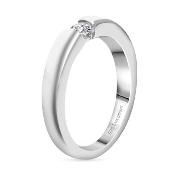 LUXURIANT VS-EF Labor Diamant Ring, 925 Silber rhodiniert - 0,15 ct.