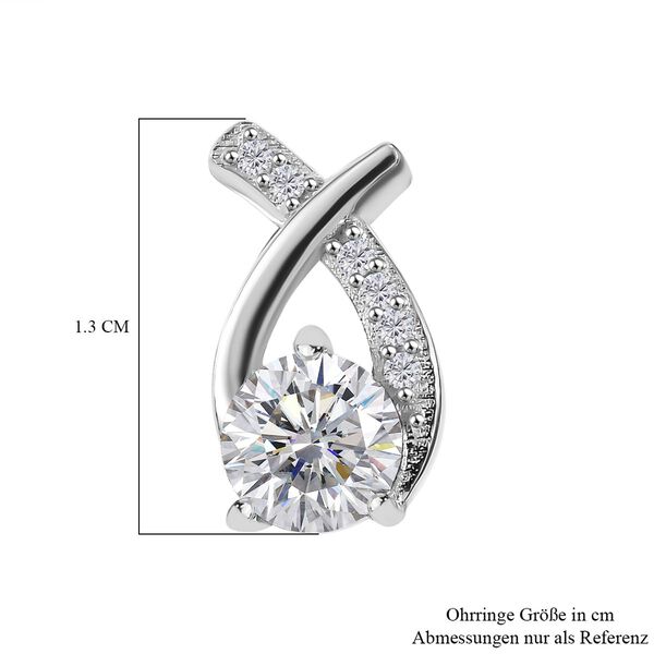 Moissanit Ohrringe, ca. 0.97 ct. image number 5