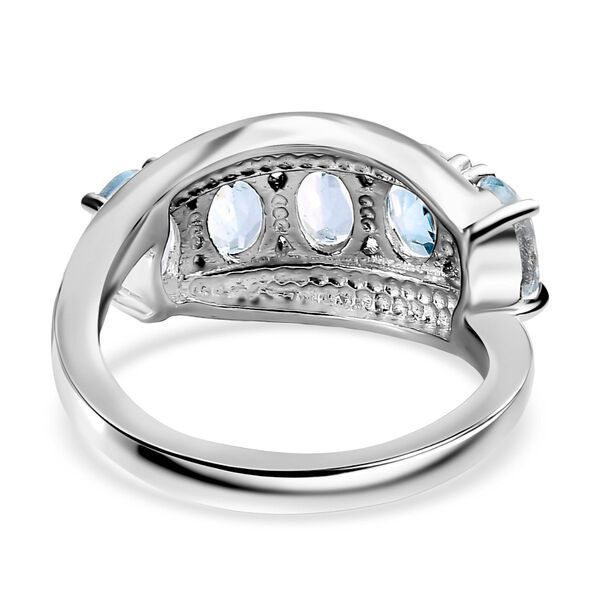 Himmelblauer Topas Ring 316L Edelstahl (Gr&ouml;&szlig;e 20.00) ca. 2.92 ct image number 5