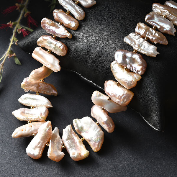 Keshi Perle Halskette, 45cm image number 2