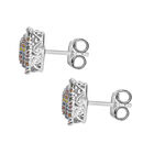 Natürlicher Champagner Diamant P, Roter Diamant Ohrringe 925 Silber platiniert ca. 1.00 ct image number 1