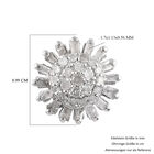 Diamant Blumen Ohrstecker 925 Silber platiniert ca. 0,50 ct image number 4