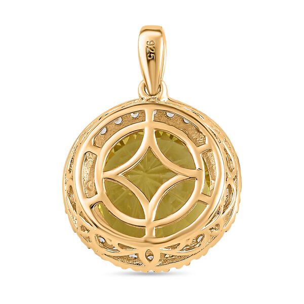 AAA Ouro Verde Quarz und Zirkon Anh&auml;nger - 9,58 ct. image number 5