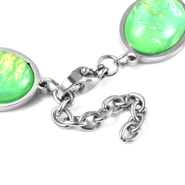 Simuliertes Opal-Armband in Silberton image number 5