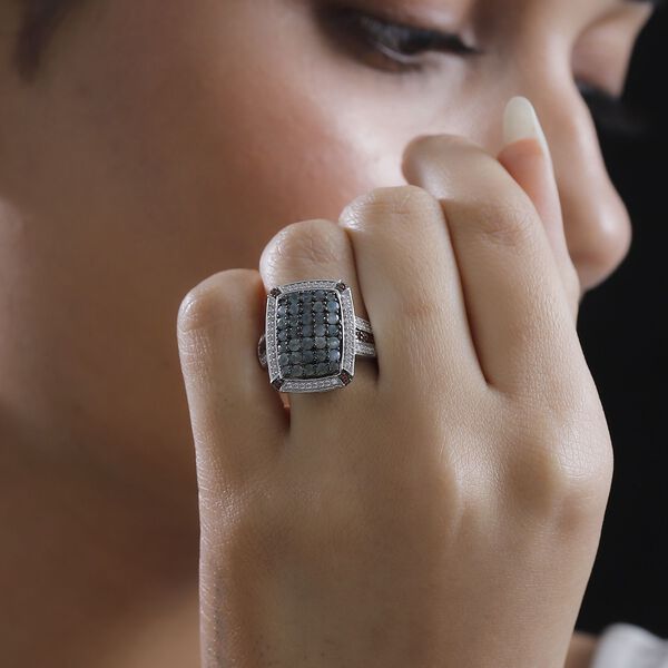 AA Alexandrit, wei&szlig;er und Kaffee Zirkon Ring - 1,97 ct. image number 2