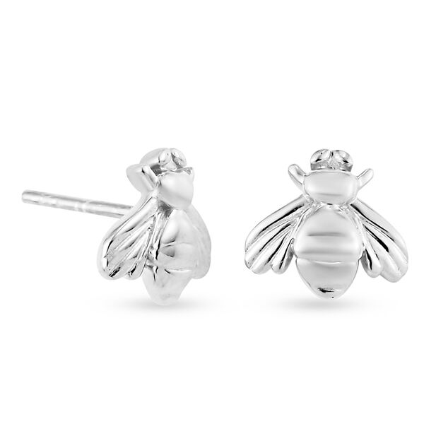 Honigbiene Ohrstecker 925 Silber platiniert image number 4