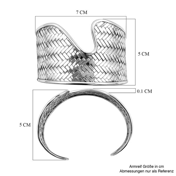 Royal Bali Kollektion - Armreif mit Korbflechtmuster, 19 cm - 36,64g image number 6